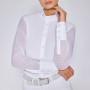 Chemise de concours manches longues CAVALLERIA TOSCANA "Jersey Polka Dot" blanche