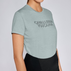 T-Shirt Jersey Cavalleria Toscana vert clair femme