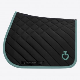 Tapis CAVALLERIA TOSCANA "Diamond and Lines" Noir/ Mint Green