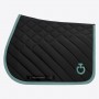 Tapis CAVALLERIA TOSCANA "Diamond and Lines" Noir/ Mint Green