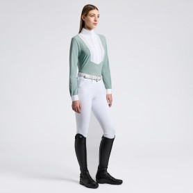 Chemise de concours manches longues CAVALLERIA TOSCANA "American" Mint Geen