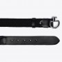 Ceinture Élastique et Cuir CAVALLERIA TOSCANA Noire