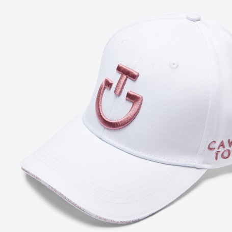 Casquette CAVALLERIA TOSCANA Blanche logo Candy Pink
