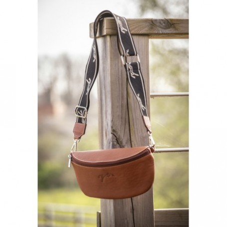 Sac Banane en Cuir "Smile" PÉNÉLOPE Cognac