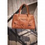Sac A Main en Cuir "Maelys" PÉNÉLOPE Cognac