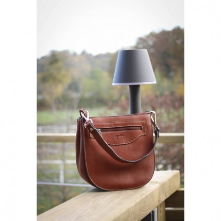 Sac A Main en Cuir "Clémentine" PÉNÉLOPE Cognac