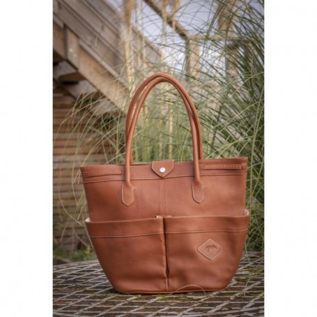 Sac en Cuir "Maisons-Laffitte" PÉNÉLOPE Cognac