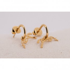 Boucles d'Oreilles Créoles "Léonie" PÉNÉLOPE Plaqué Or