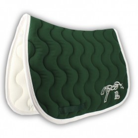 Tapis de selle "Classique" PENELOPE Vert Forêt/ Blanc