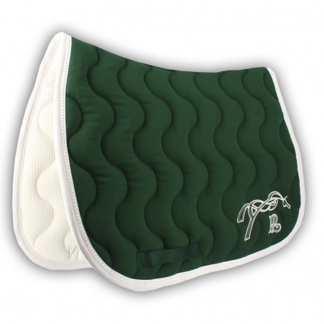 Tapis de selle "Classique" PENELOPE Vert Forêt/ Blanc