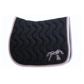 Tapis de selle "Classique" PENELOPE Marine/ Rose