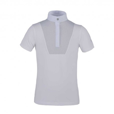 Polo concours KINGSLAND fille "Demi" Blanc