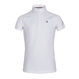 Polo concours KINGSLAND fille "Classic" Blanc