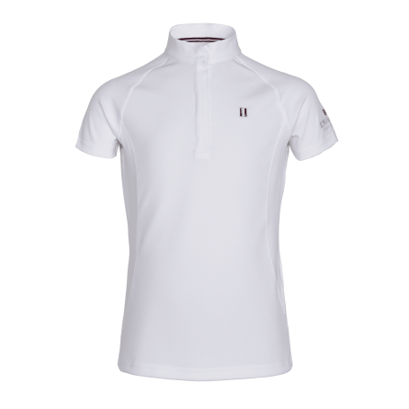 Polo concours KINGSLAND fille "Classic" Blanc