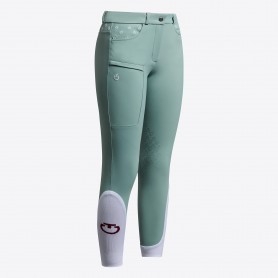 Pantalon d'Équitation "Embroidery" Cavalleria Toscana Mint Green