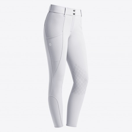 Pantalon CAVALLERIA TOSCANA "Perforated Inserts" Blanc
