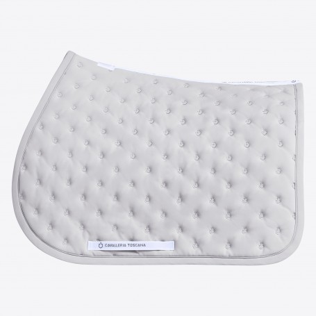 Tapis de Selle CAVALLERIA TOSCANA "Embroidery" Light Grey