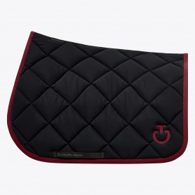 Tapis CAVALLERIA TOSCANA "Diamond Jersey" Noir/ Bordeaux