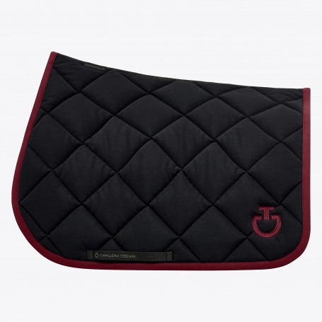 Tapis CAVALLERIA TOSCANA "Diamond Jersey" Noir/ Bordeaux
