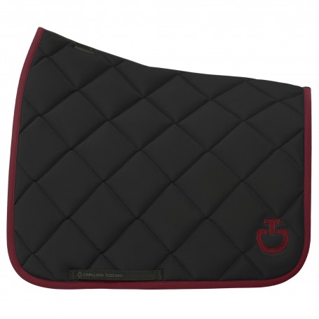 Tapis CAVALLERIA TOSCANA Dressage "Diamond Jersey" Noir/ Bordeaux
