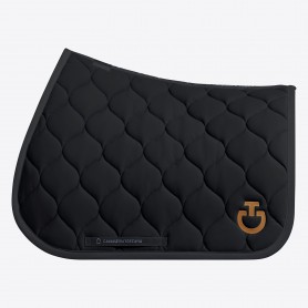 Tapis Cavalleria Toscana "New Circular" Noir Logo Cuivre