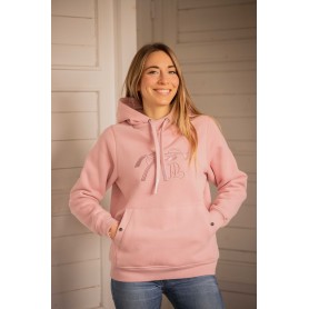 Sweat à capuche PENELOPE "POLLY" Rose poudre