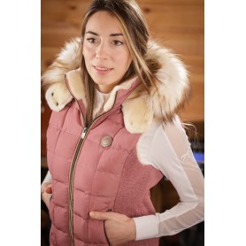 Doudoune sans manche femme PENELOPE "NEWROGE" Vieux rose