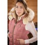 Doudoune sans manche femme PENELOPE "NEWROGE" Vieux rose