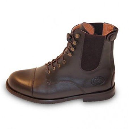 Bottines à lacets brun