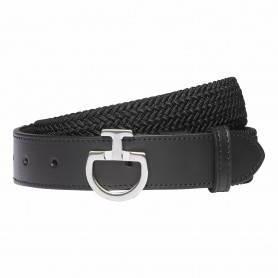 Ceinture Élastique et Cuir CAVALLERIA TOSCANA Noire