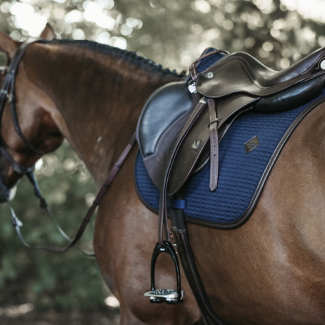 Tapis de selle "COLOR EDITION LEATHER" KENTUCKY Marine