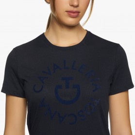 T-Shirt "Coton Jersey" Cavalleria Toscana bleu femme